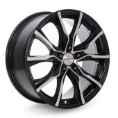 Диски КиК 7.5\R17 5*112 ET45 d66.6 алмаз чёрный