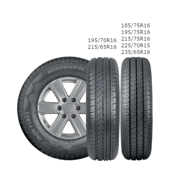 Шины Ikon Tyres 215/75/16 S 116/114 C Ikon Nordman SC старше 3-х лет Шины Ikon Tyres 215/75/16 S 116/114 C Ikon Nordman SC старше 3-х лет