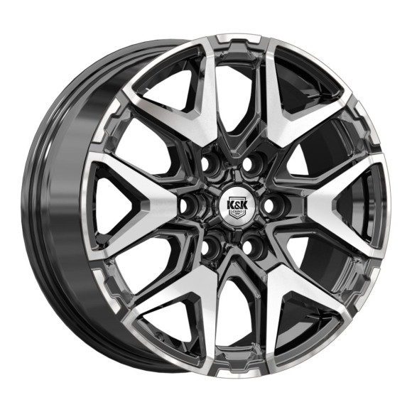 Диски КиК 7.5\R18 6*139.7 ET36 d100.1 Алмаз черный