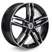 Диски КиК 6,0\R16 5*112 ET46 d66.6 алмаз чёрный