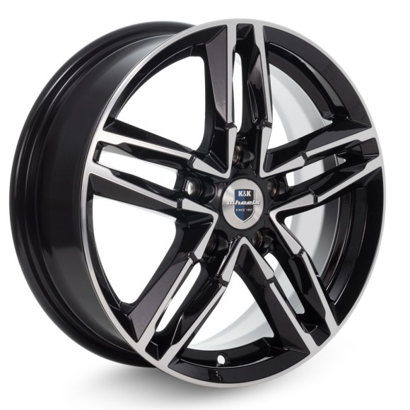 Диски КиК 6,0\R16 5*112 ET46 d66.6 алмаз чёрный