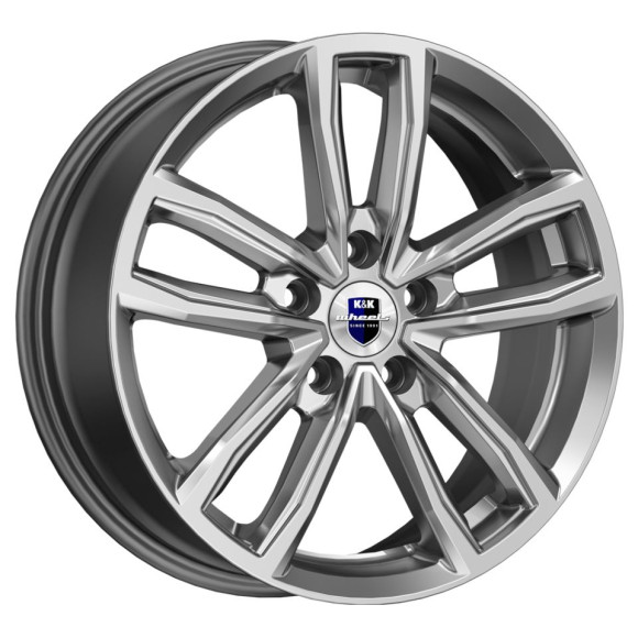 Диски КиК 6.5\R17 5*108 ET33 d60.1 Дарк платинум Диски КиК 6.5\R17 5*108 ET33 d60.1 Дарк платинум