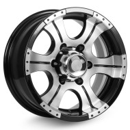 Диски КиК 7,0\R15 5*139.7 ET-5 d110.1 Алмаз черный