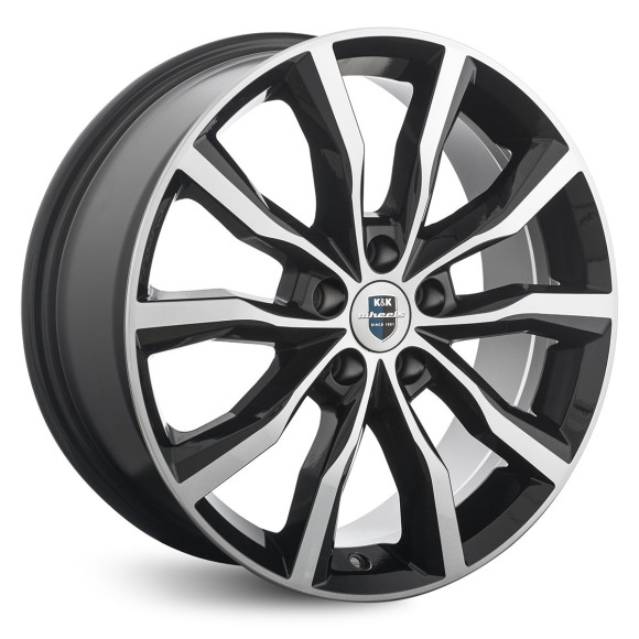 Диски КиК 7.5\R18 5*114.3 ET37 d66.6 Алмаз черный