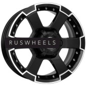 Диски КИК 7x16/6x139,7 ET30 D106,1 M56 (КС593) Алмаз черный