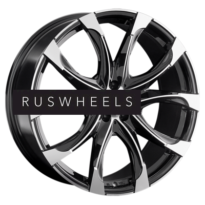 Диски Replay 9,5x22/5x120 ET45,5 D72,6 LR54(LI) BKF (конус, LR002)